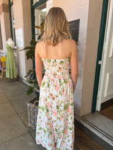 Floral Dress Long strapless