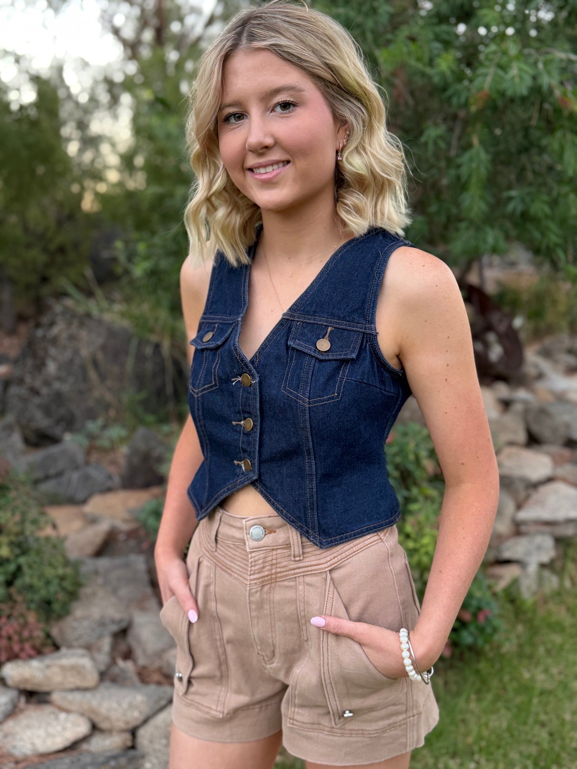 The Saddle Stitch Denim Vest