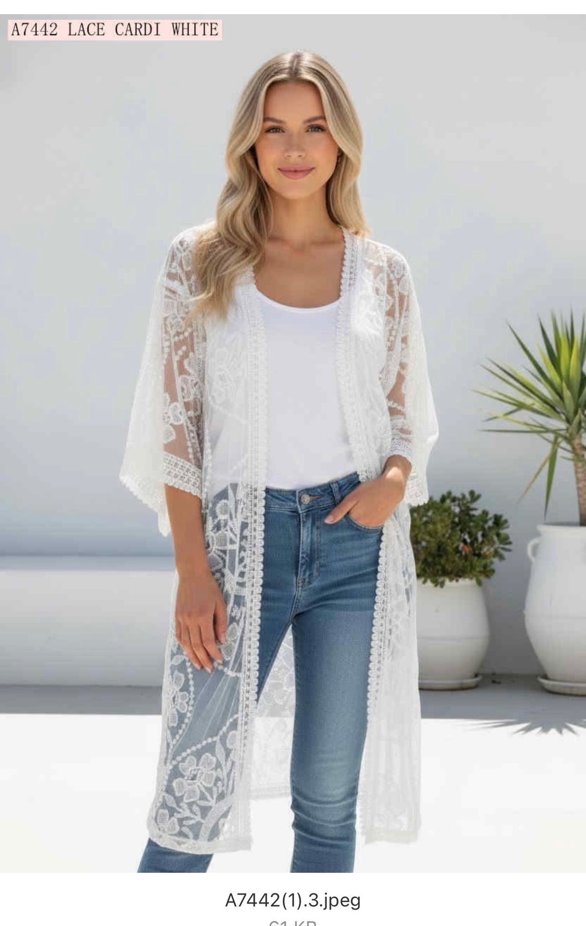 Ivory Lane Lace Cardi
