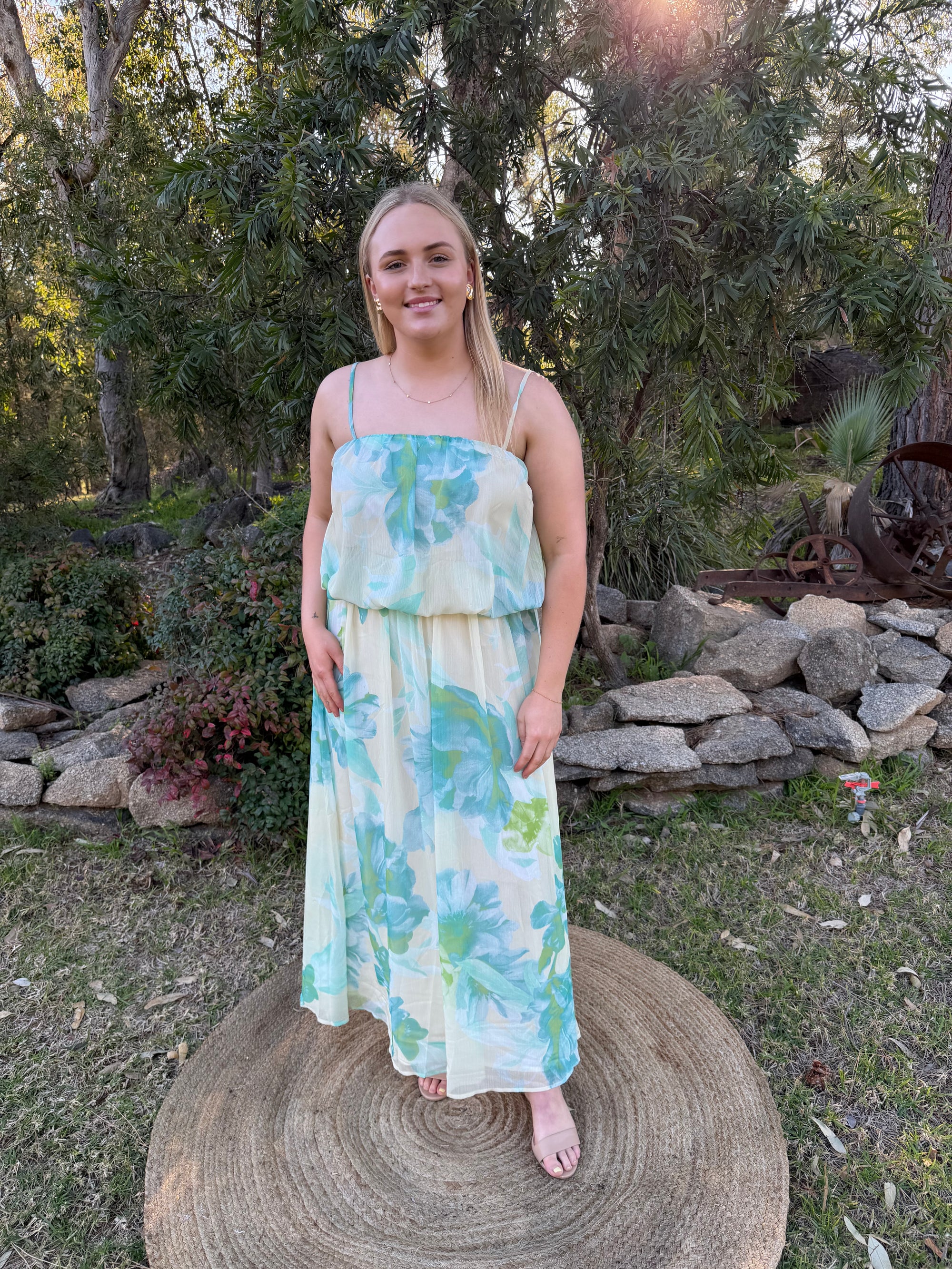 Sea Breeze Floral Maxi Dress
