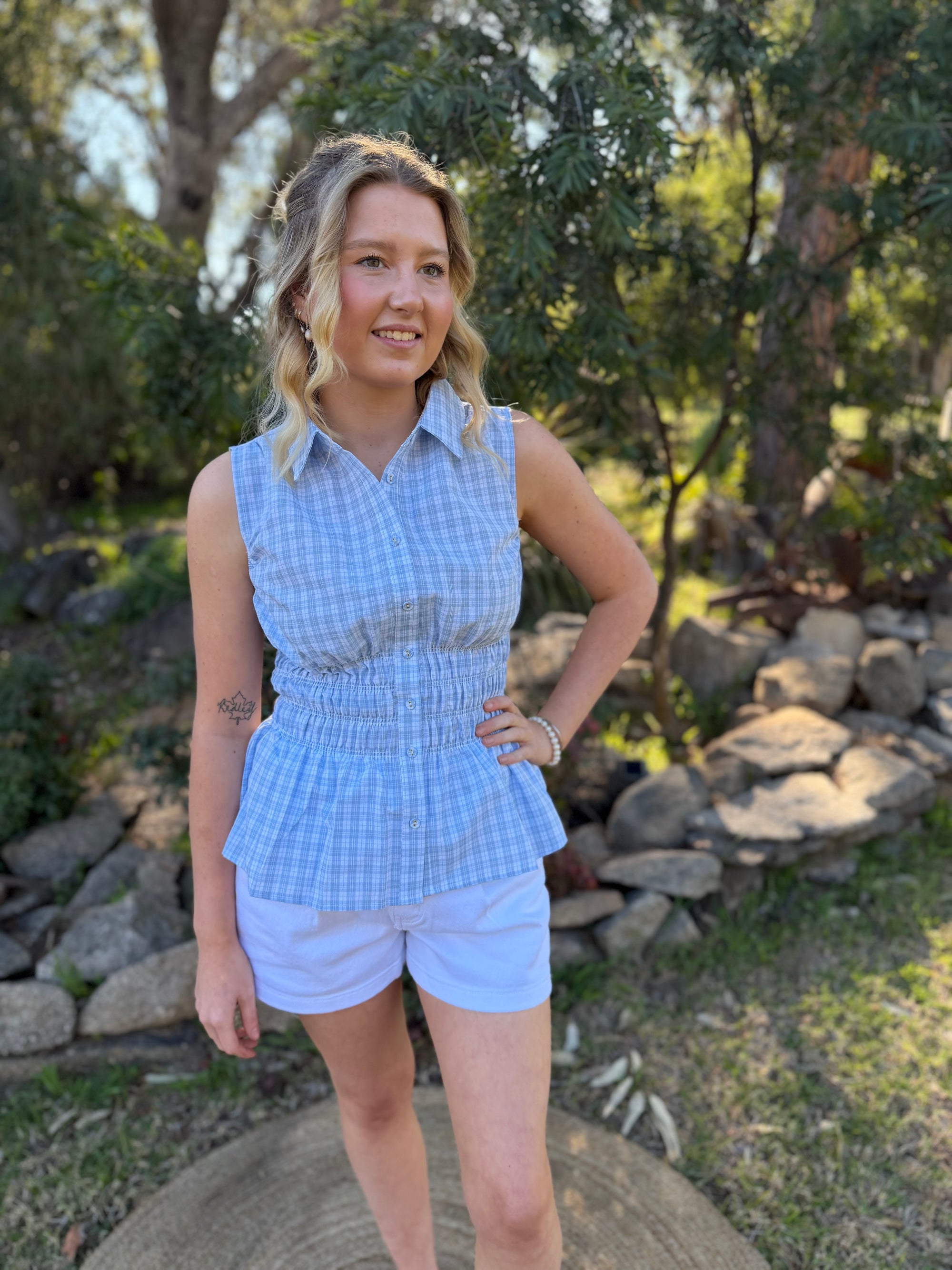 Hadley Check Top
