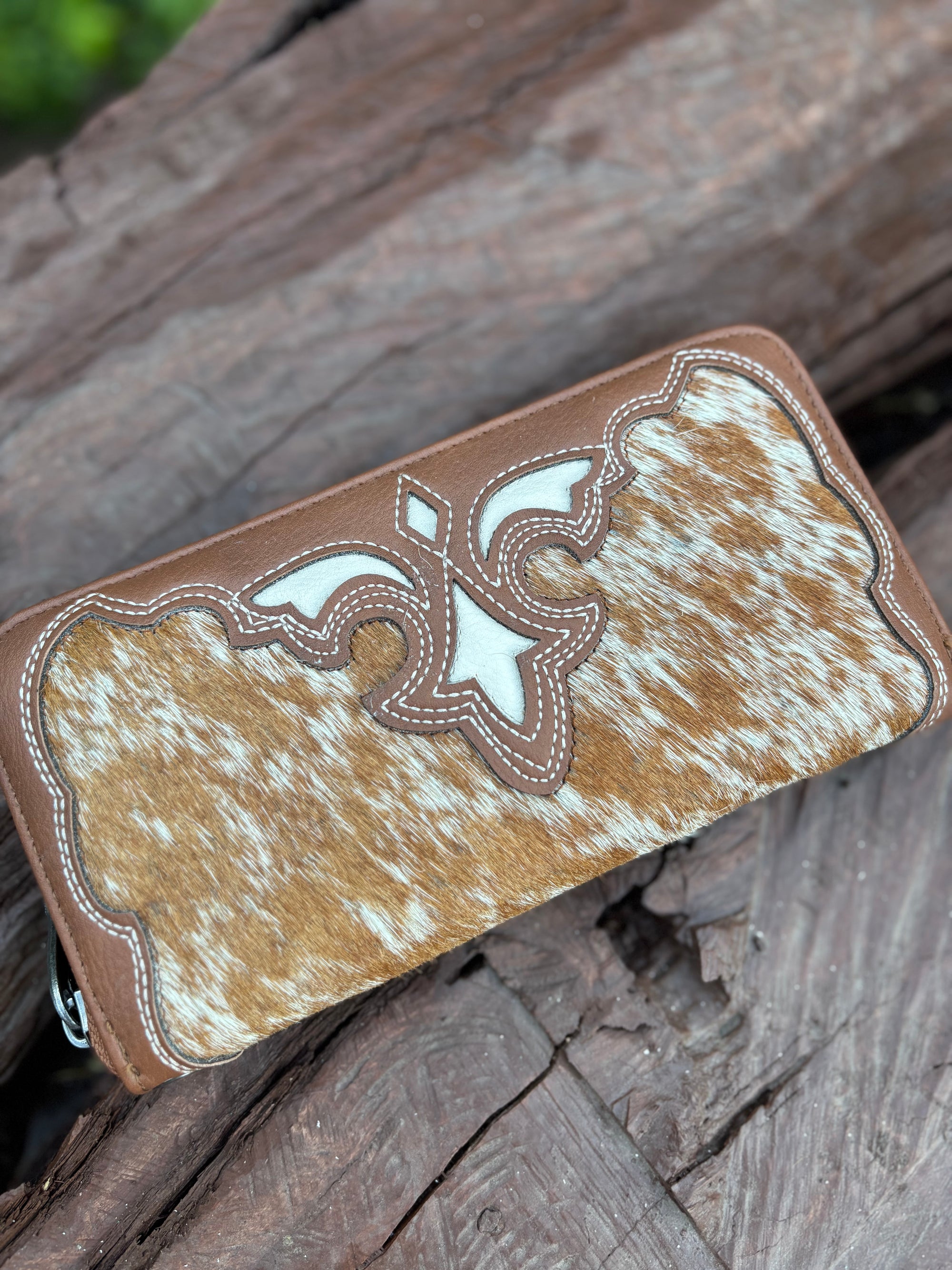 Hair-On Cowhide RFID Protected Collection Wallet