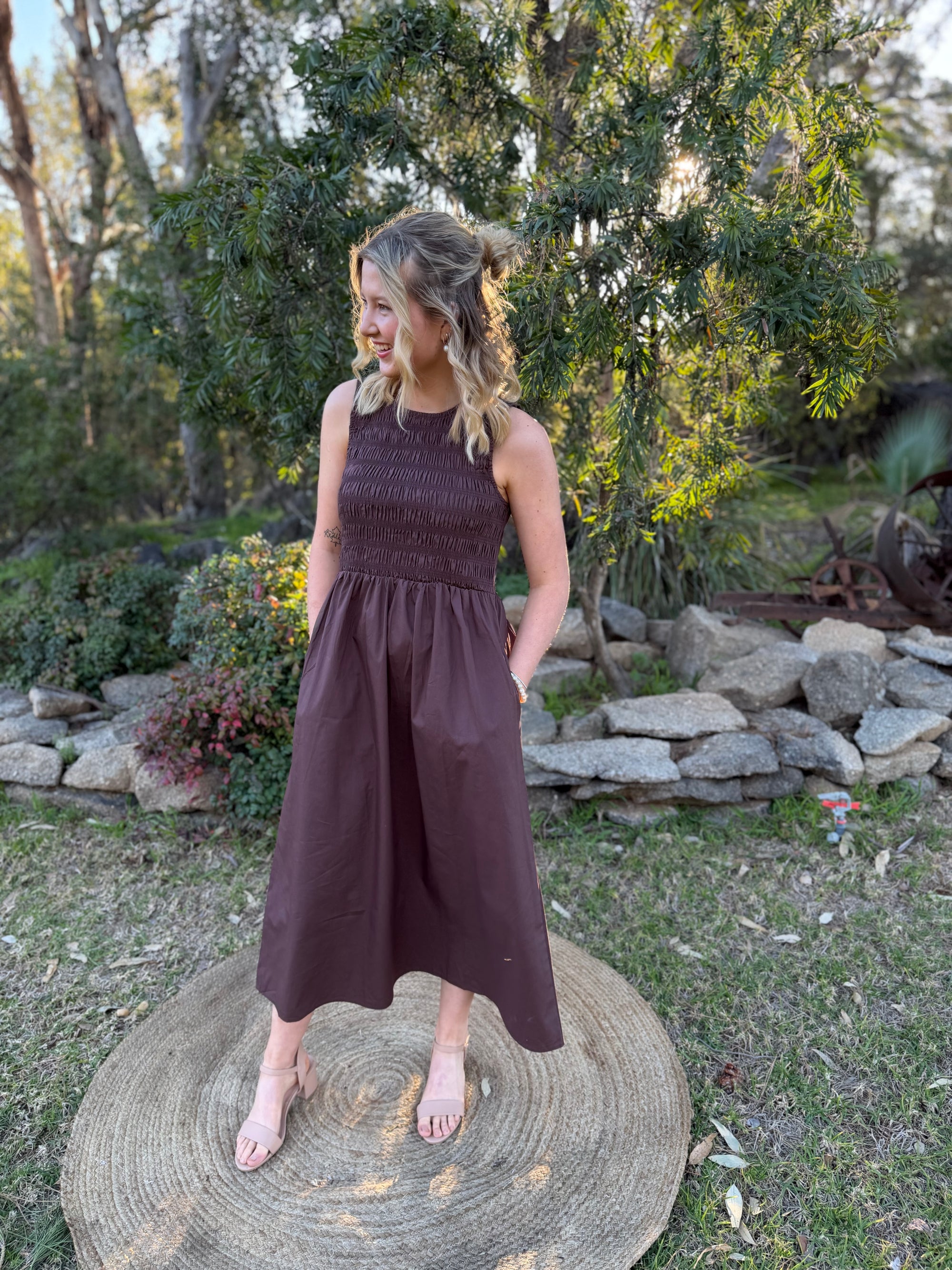 The Oakley Chocolate Midi Dress