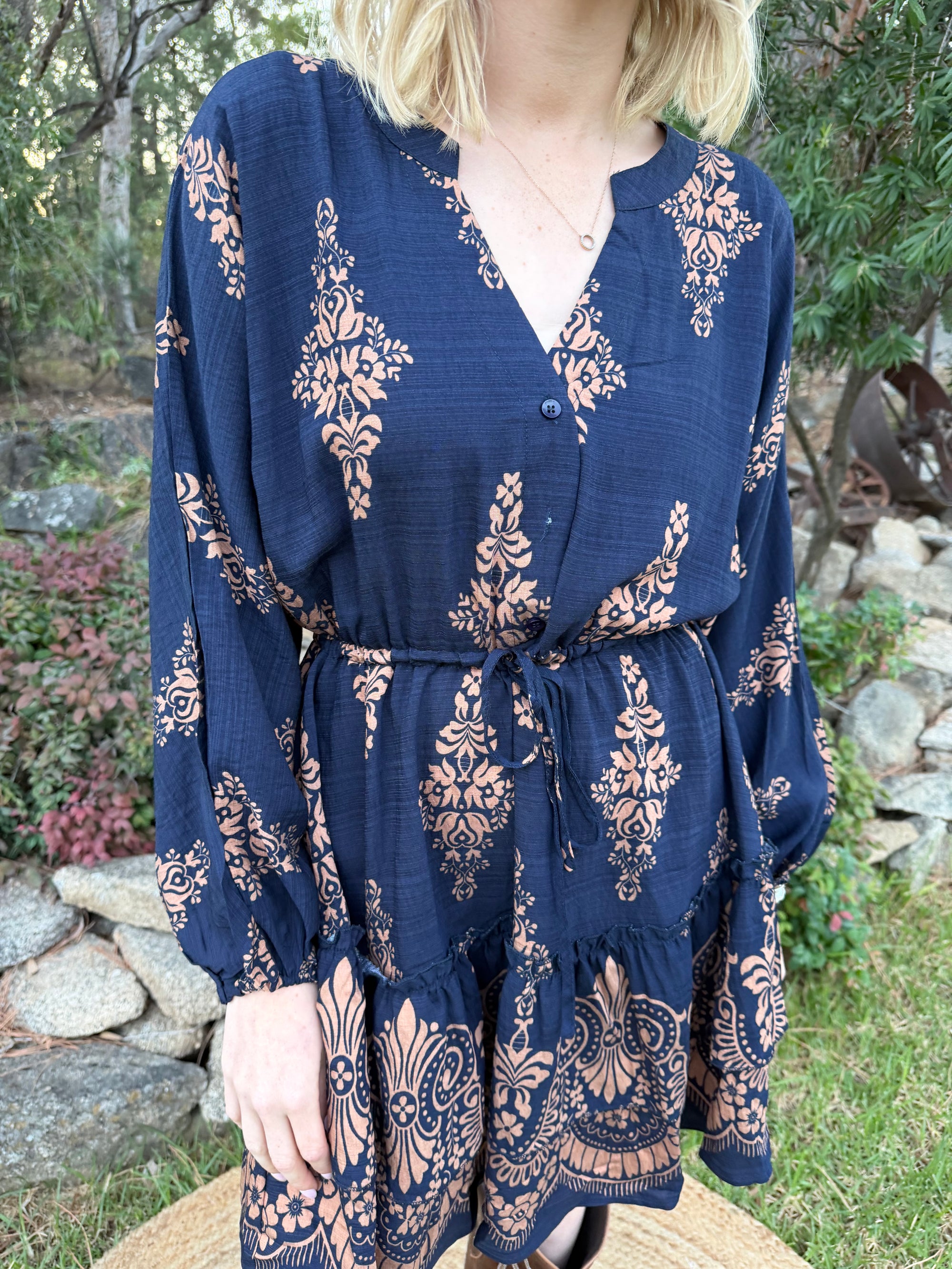 Midnight Boho Mini Dress