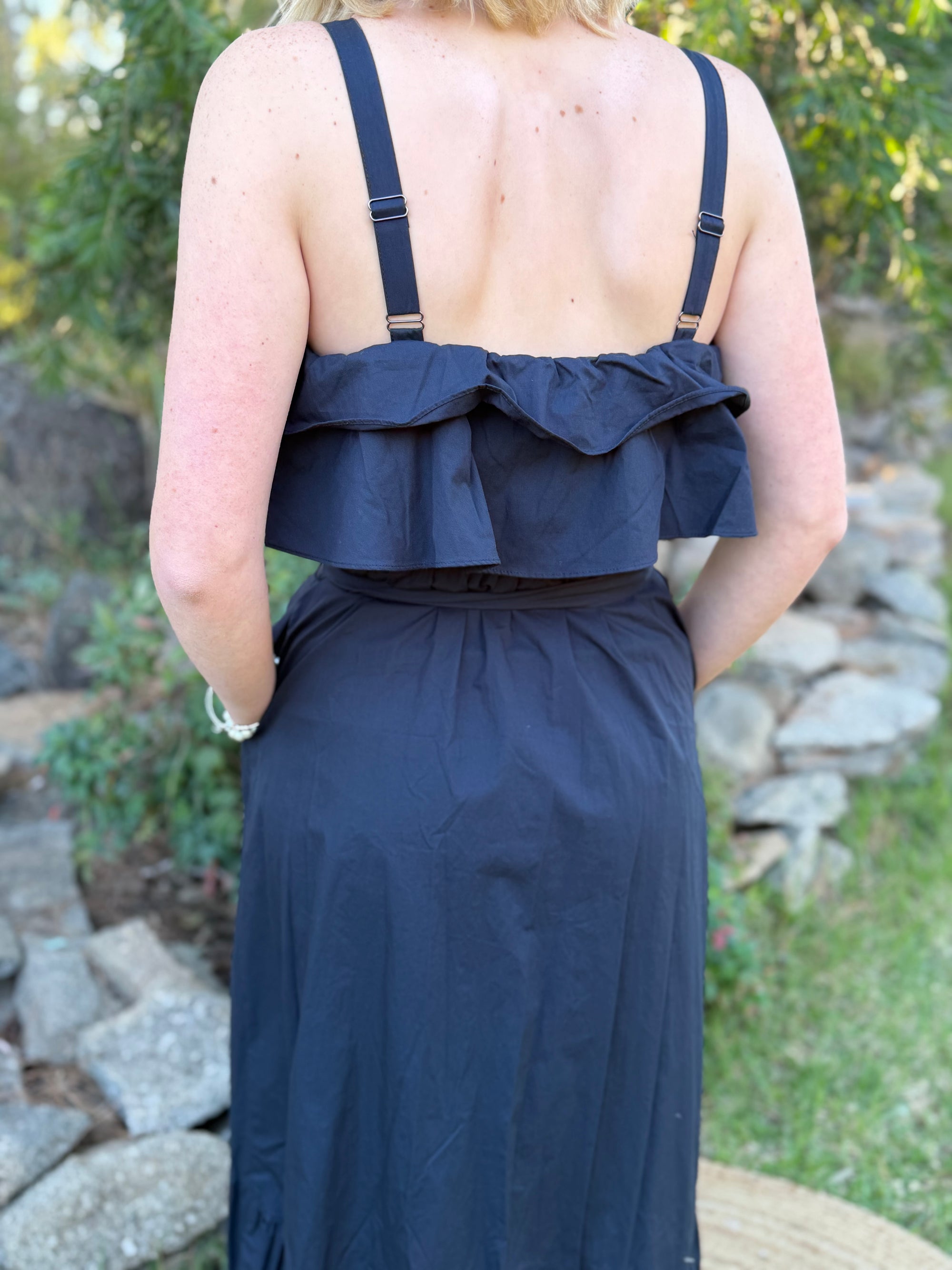 Navy Frill Dress