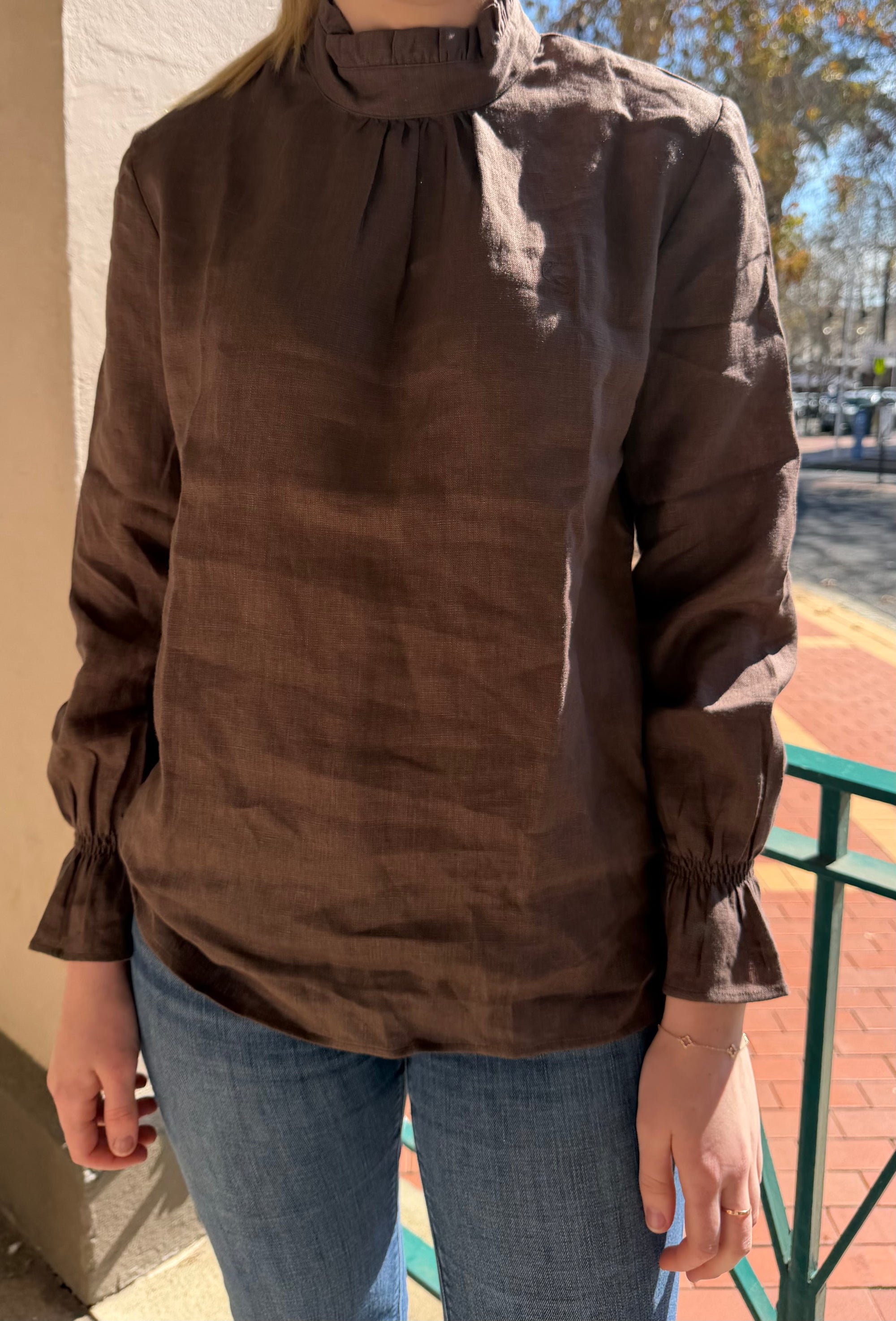 Pippa blouse - chocolate