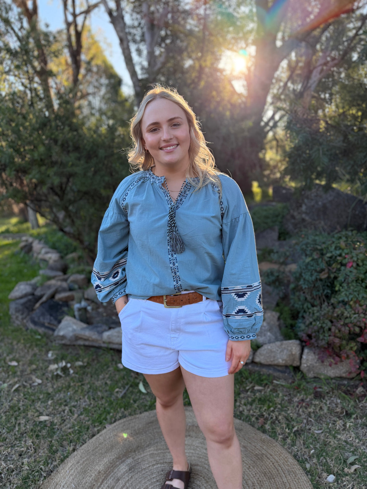 The Mesa Blouse Blue
