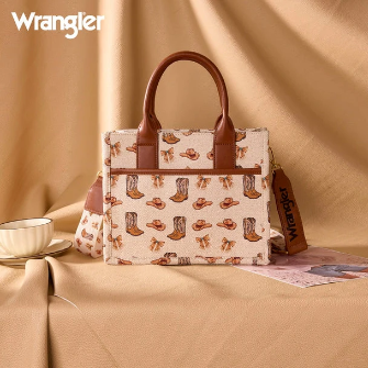 WRANGLER WESTERN PRINT COWGIRL TOTE CROSSBODY BAG