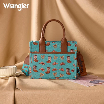 WRANGLER WESTERN PRINT COWGIRL TOTE CROSSBODY BAG