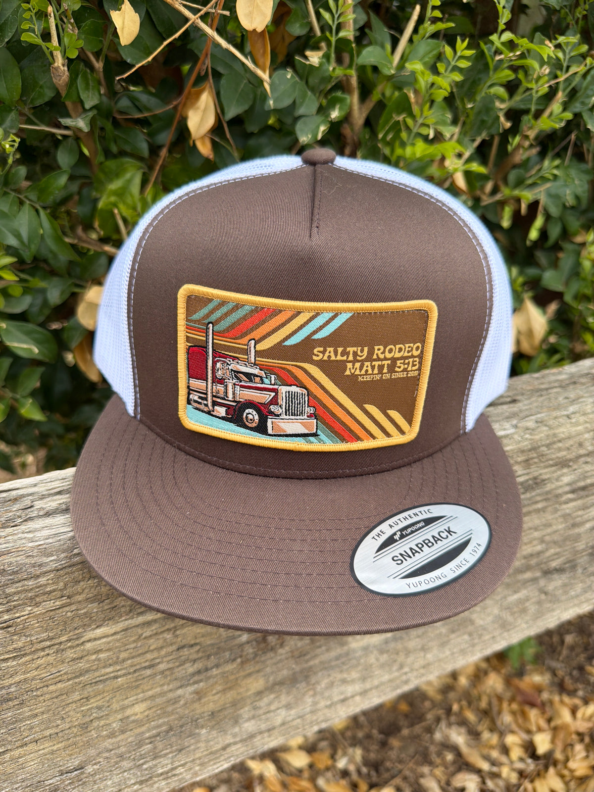 Salty Rodeo co. Brown and White Cap Truck