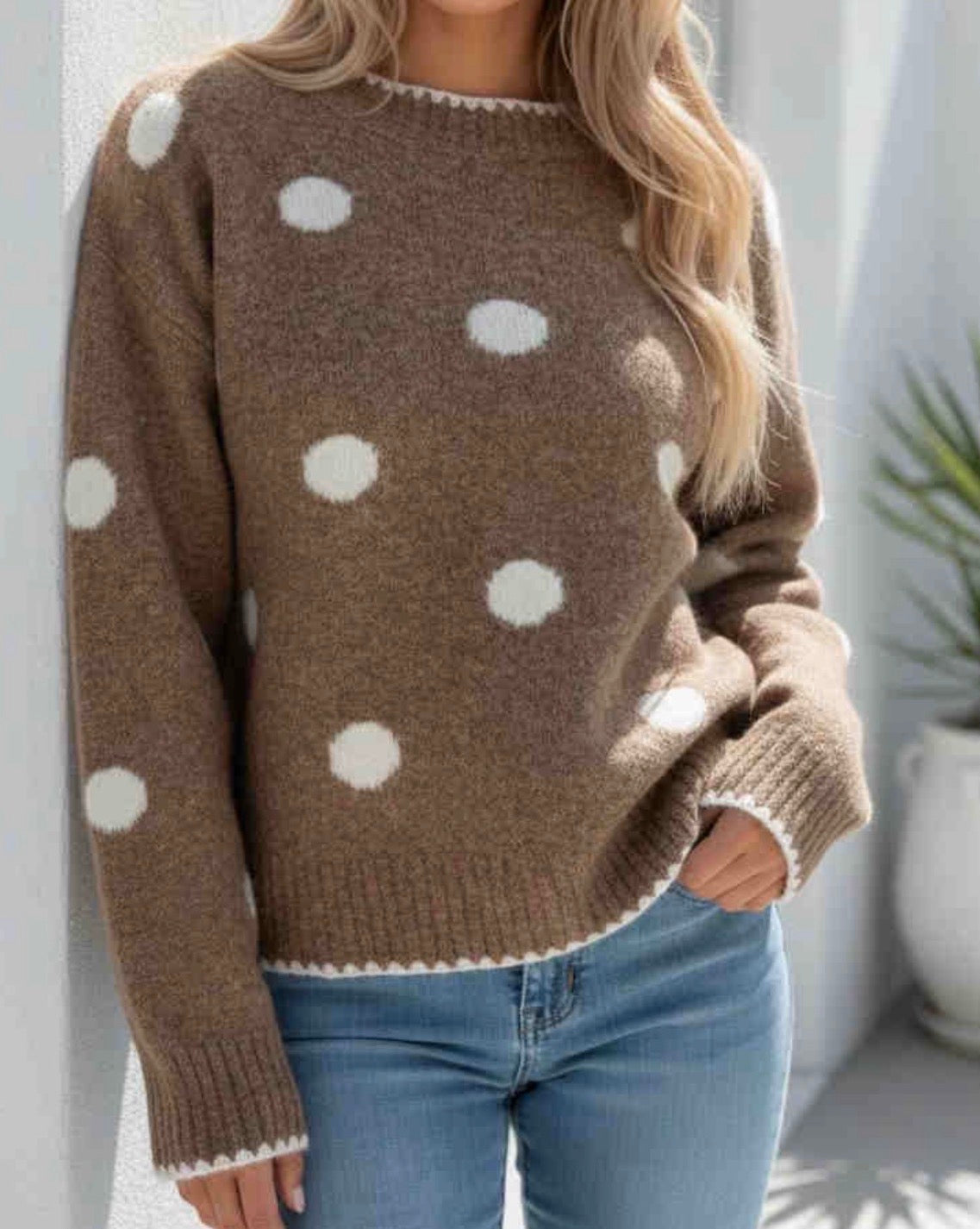 Mocha Spot Knit