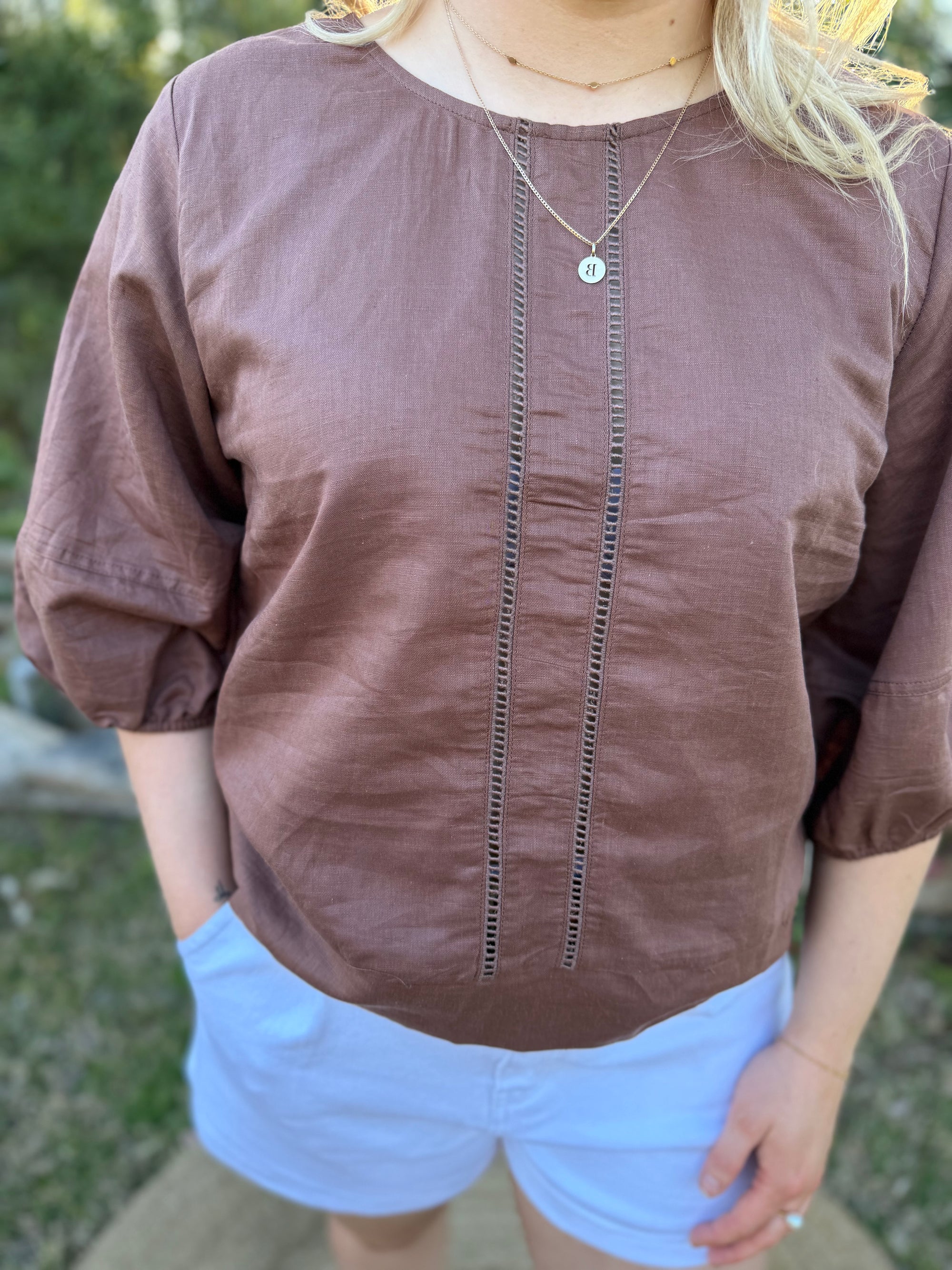 The Harlow Chocolate Blouse