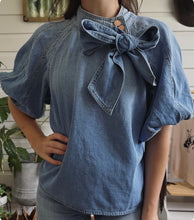 Bella Denim Puff Sleeve Top