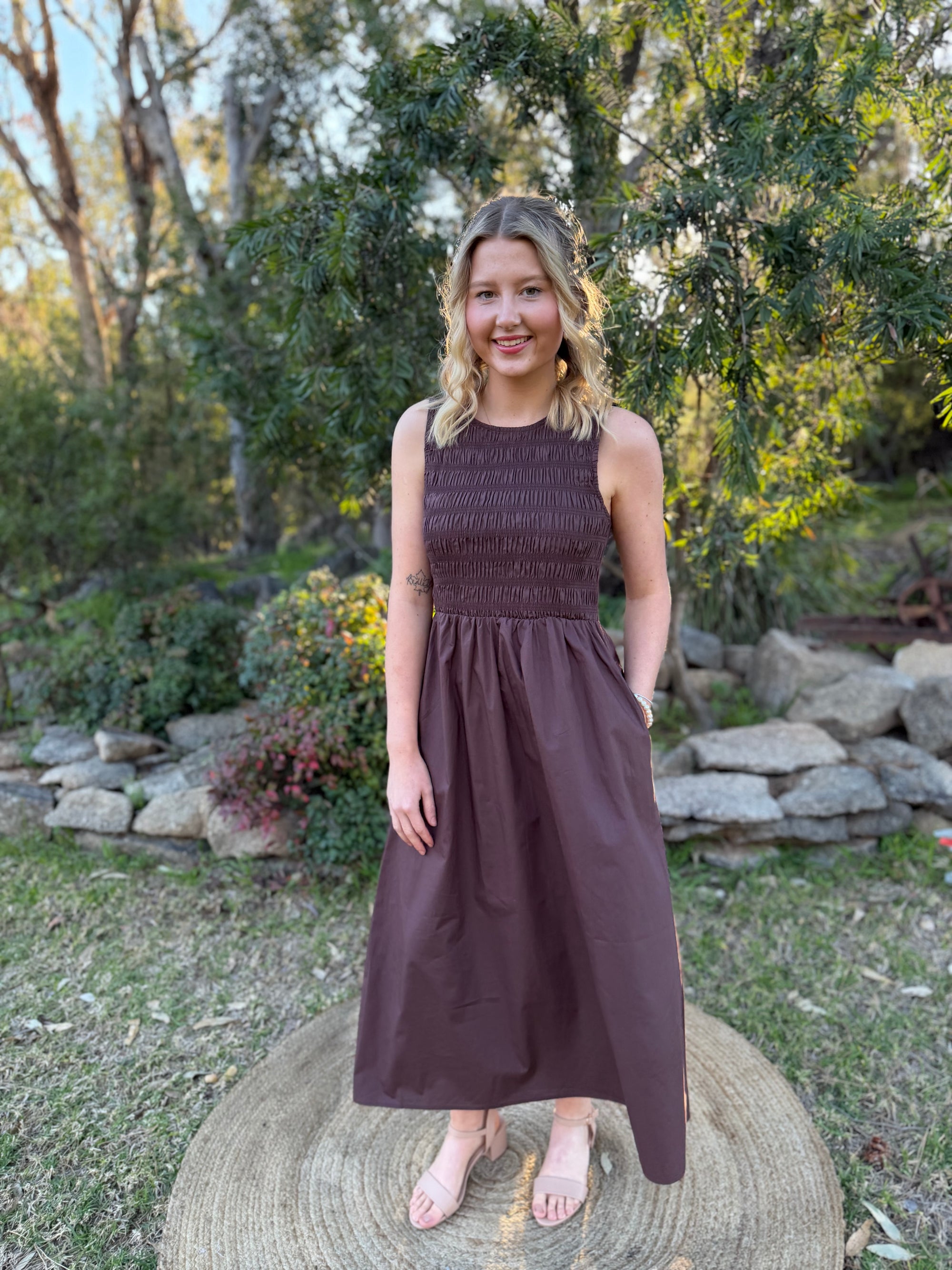 The Oakley Chocolate Midi Dress