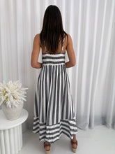 Harbour Striped Maxi Dress - Grey