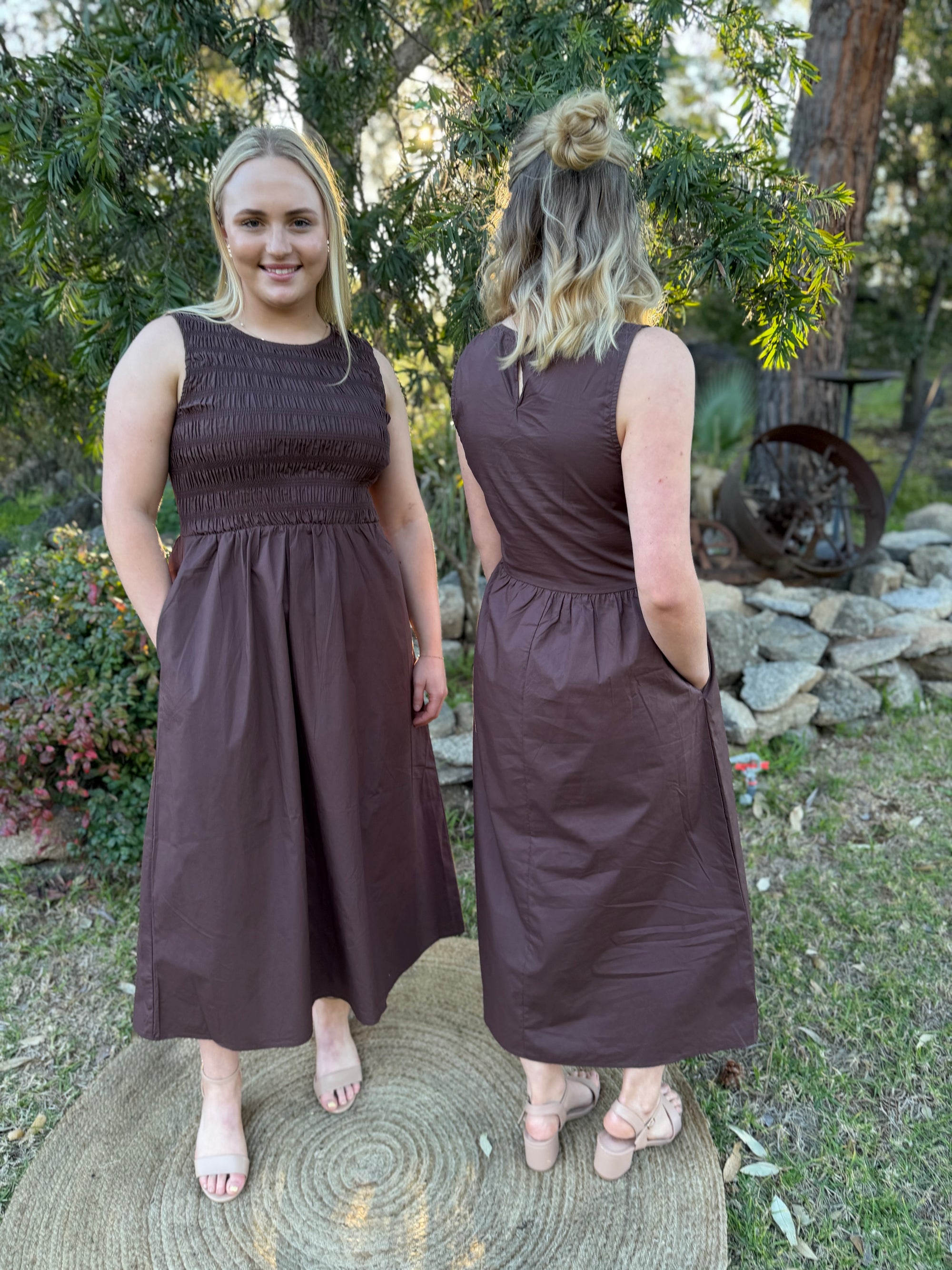 The Oakley Chocolate Midi Dress