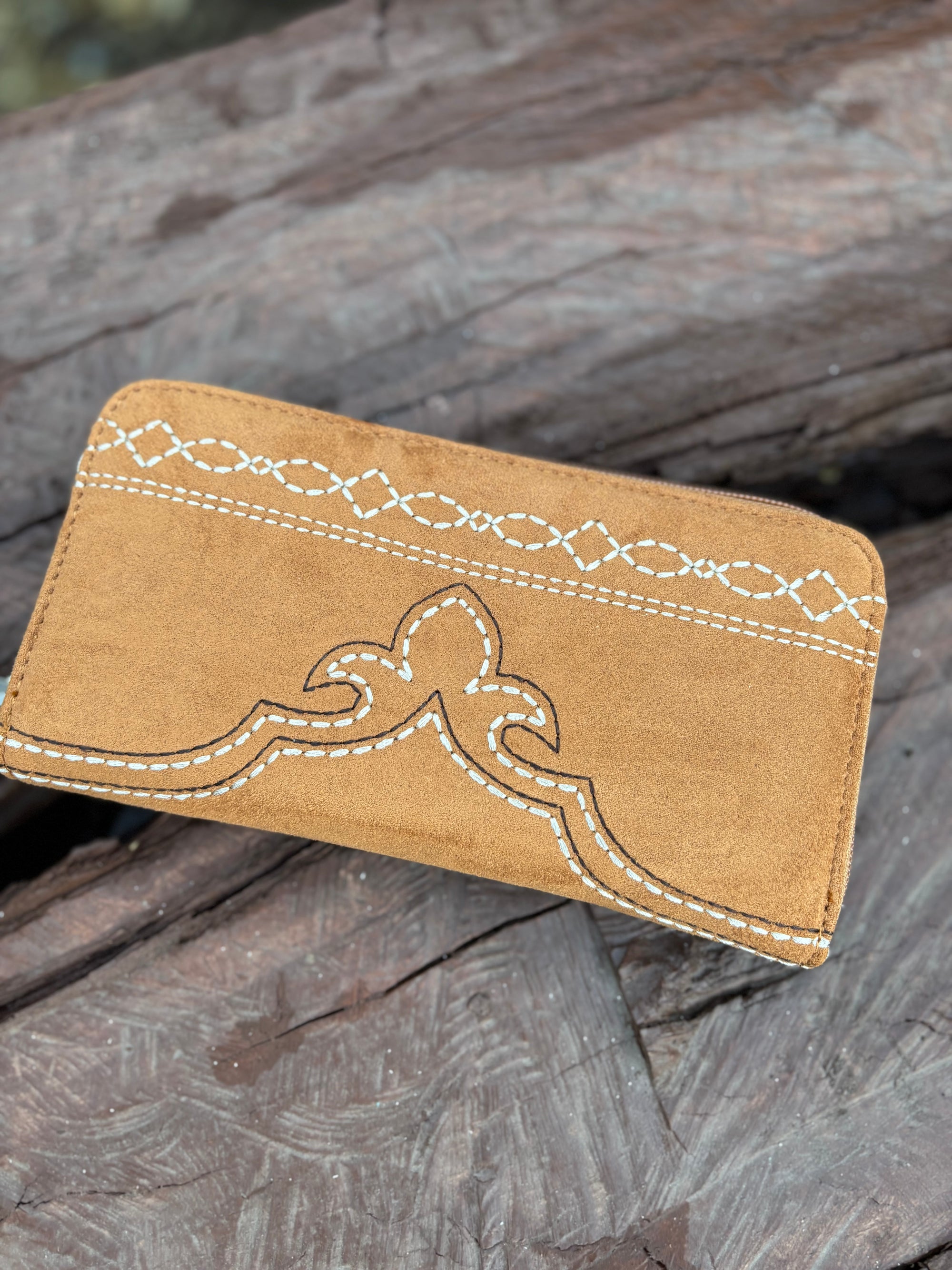 Boot Stitch Wallet~Tan
