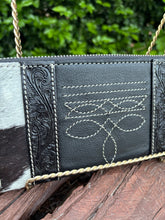 Cowhide - Moore - Black - Tooling Boot Stitch Wallet - AW32