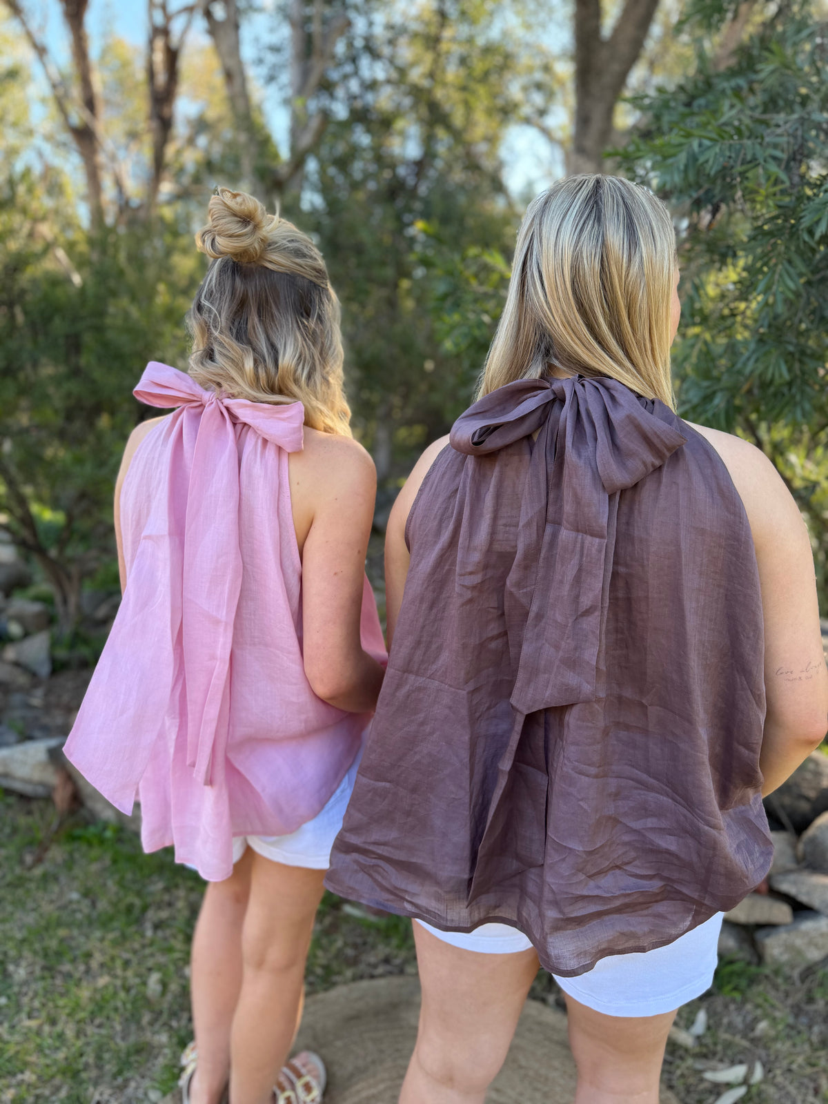 Sunday Social Tie Top pink