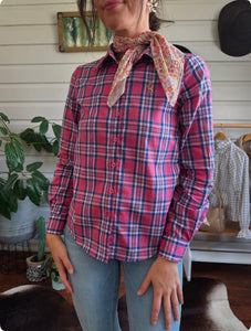IVY SHIRT - PINK PLAID