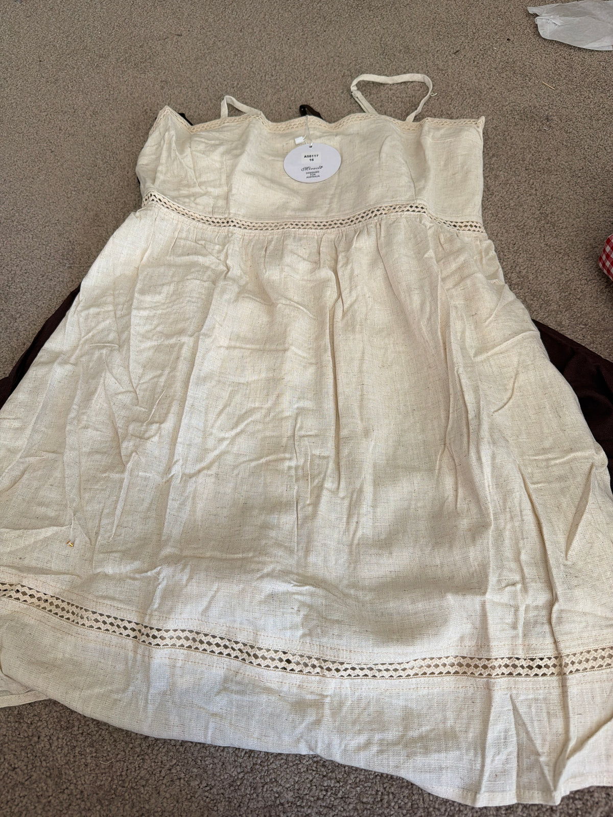 The Callista Beige Dress