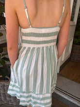 Striped Dress Midi - Sage