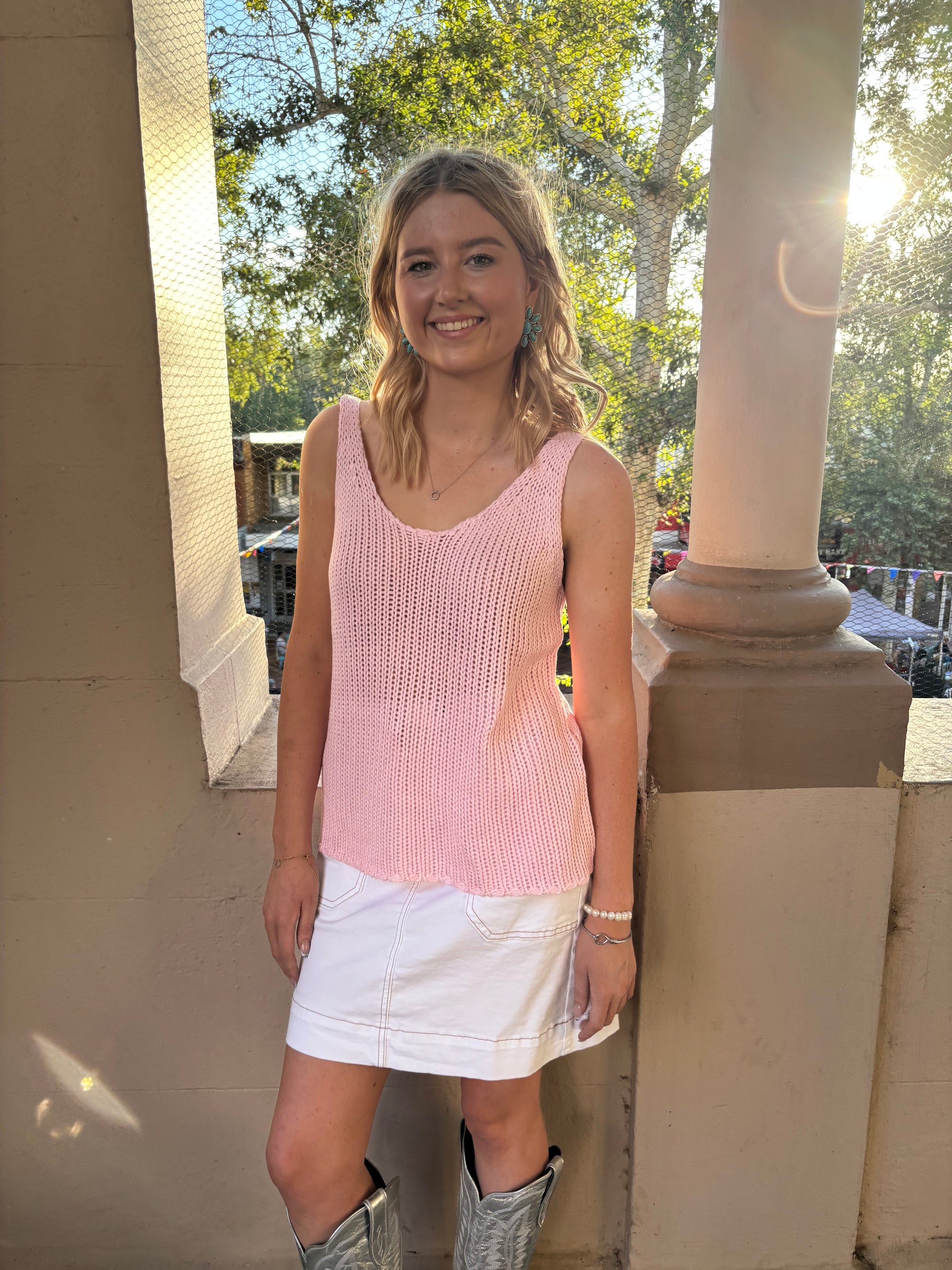 Knit Singlet~Pink