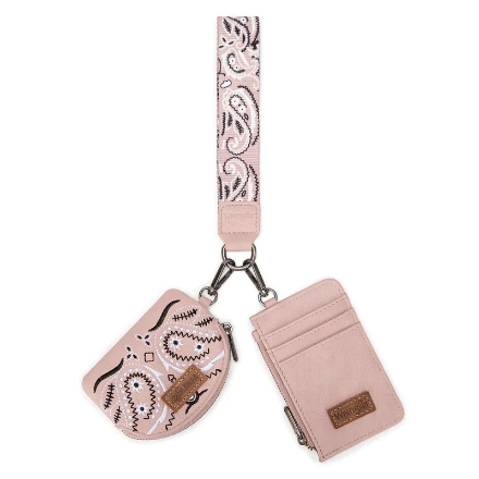 WRANGLER PAISLEY CARD COIN POUCH SET pink