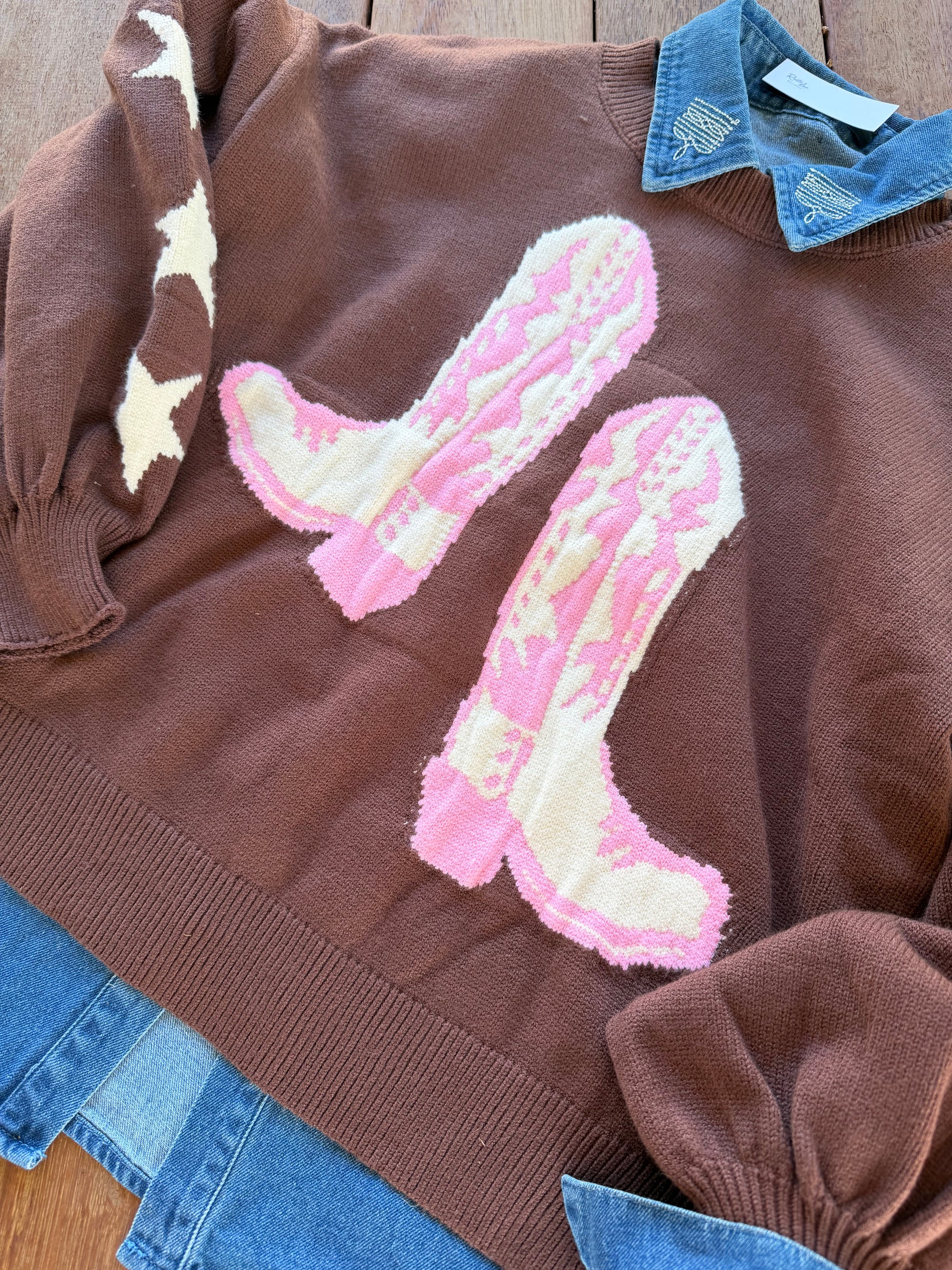 Cowboy boot Knit