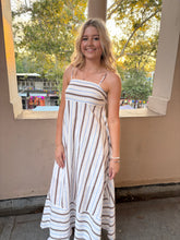 By Frankie - Choc/Blue Stripe Maxi Dress