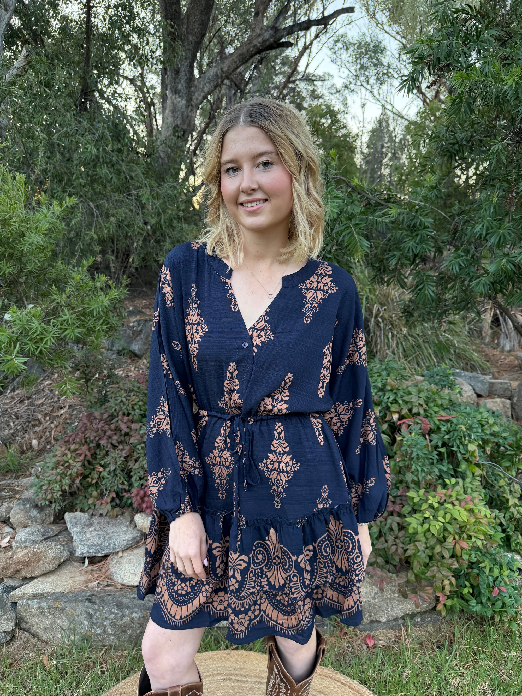 Midnight Boho Mini Dress