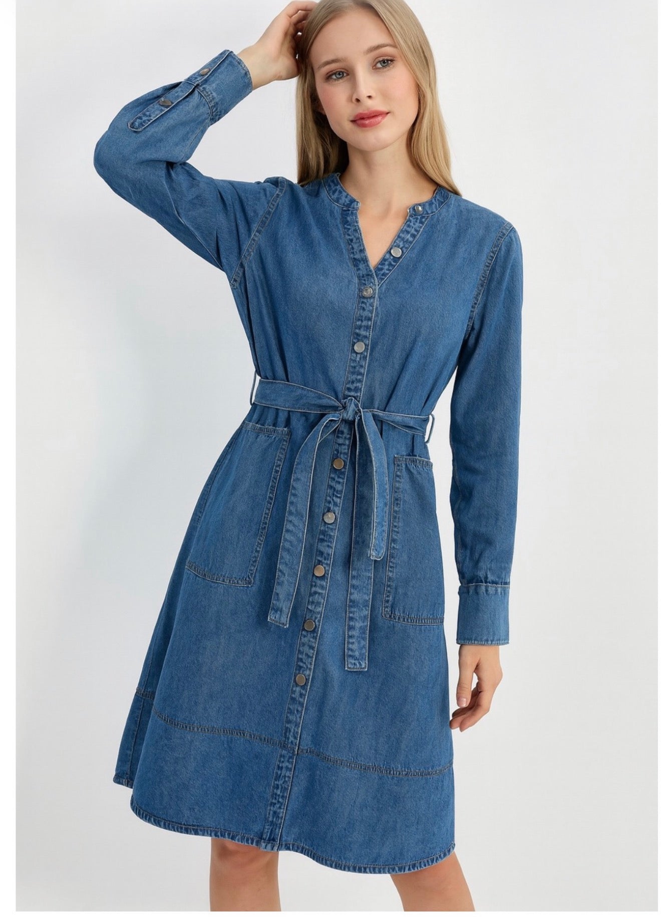 Light Wash Denim Dress
