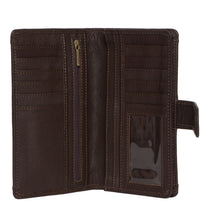 Dempsey Tooling Leather Wallet  – TLW25 TURQ Brown