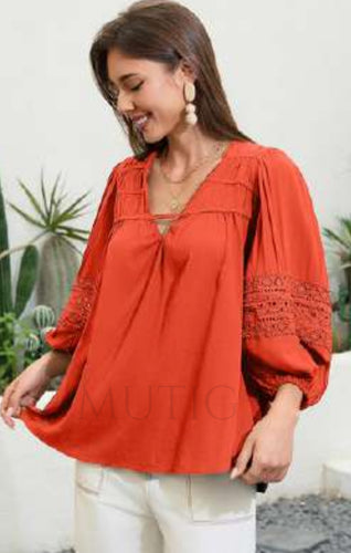 Skylar Top ~ Orange