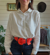 Women's Lace-Trim Collar Cotton Gauze Shirt