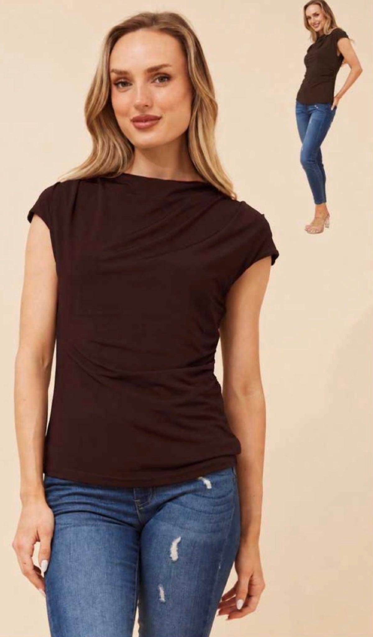 Drape Top – Chocolate