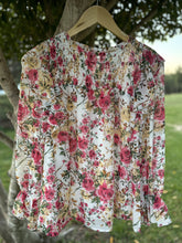 Floral Ruffle Long Sleeve Top