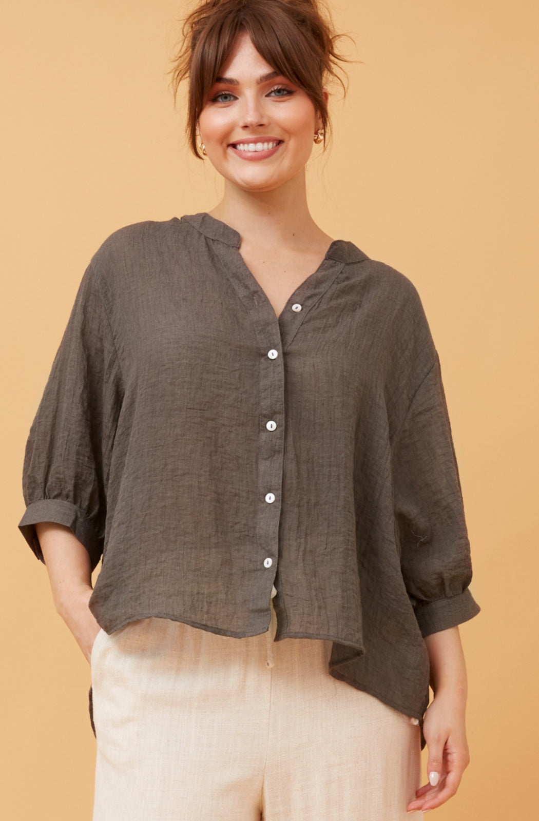 Miranda Top  - Mushroom