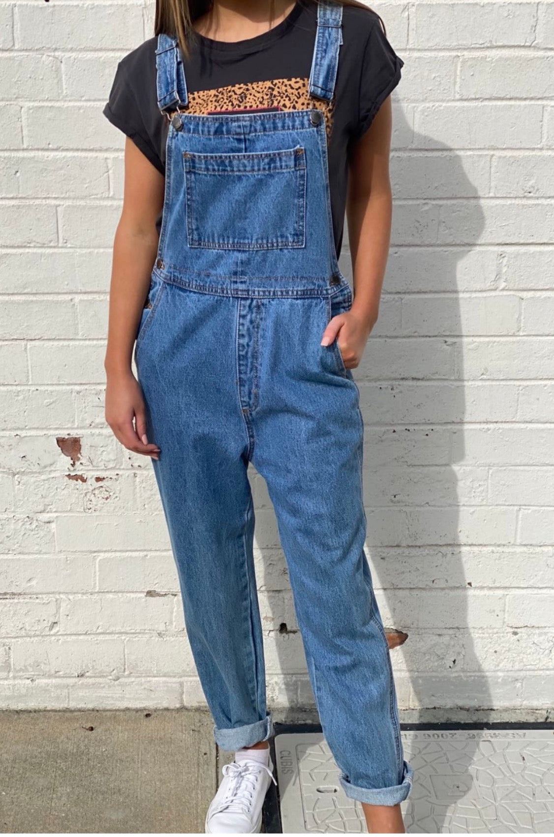 Mid Wash Denim overalls