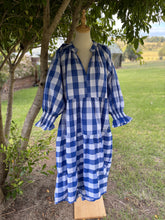 Gingham Dress 786 - Blue