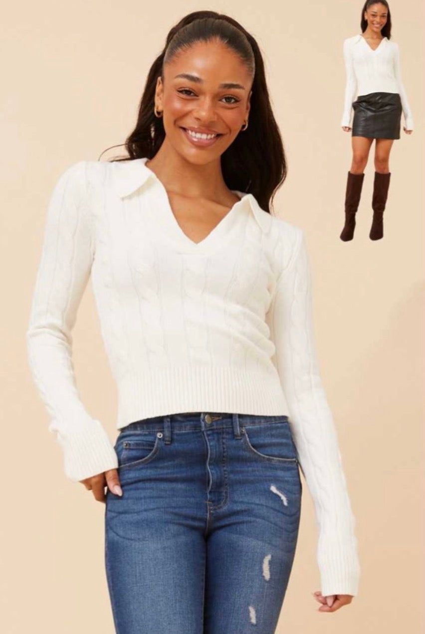 The Oak Knit- white