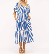 STRIPE MIDI DRESS