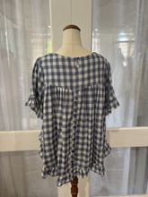 Gingham top ~ Blue