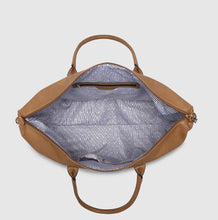 Alexis Stripe Weekender Travel Bag - Camel