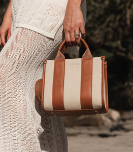Mini Manhattan Tote Bag ~ Cream
