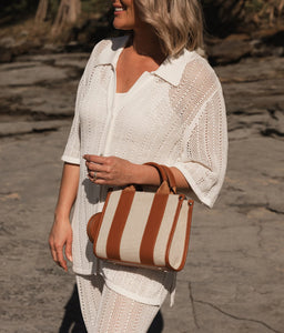 Mini Manhattan Tote Bag ~ Cream