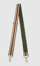 Kasey Crossbody Bag - Stripe Strap - Tan