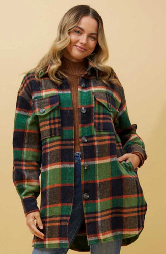 Autumn Woods Check Shacket