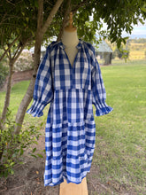 Gingham Dress 786 - Blue