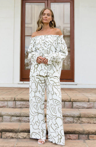 Prairie Sketch Wide Leg Pants